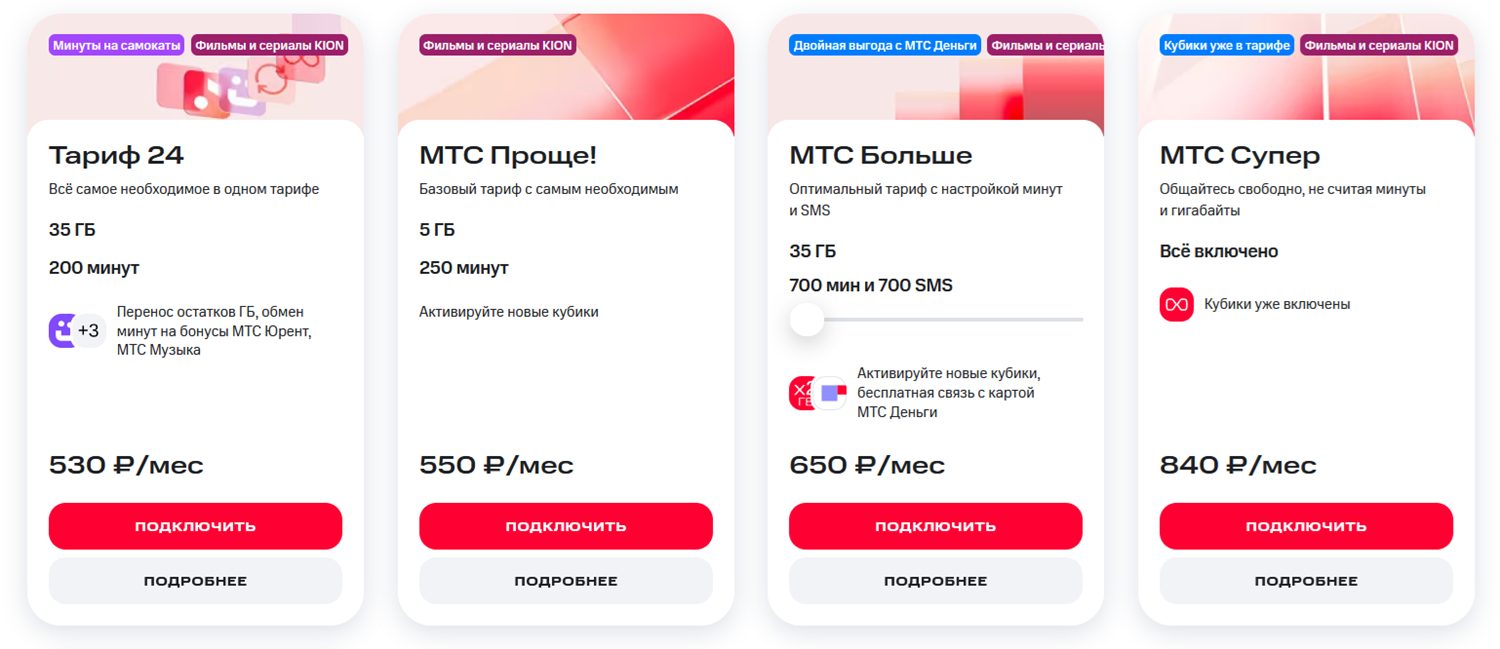 Тариф МТС для смартфона